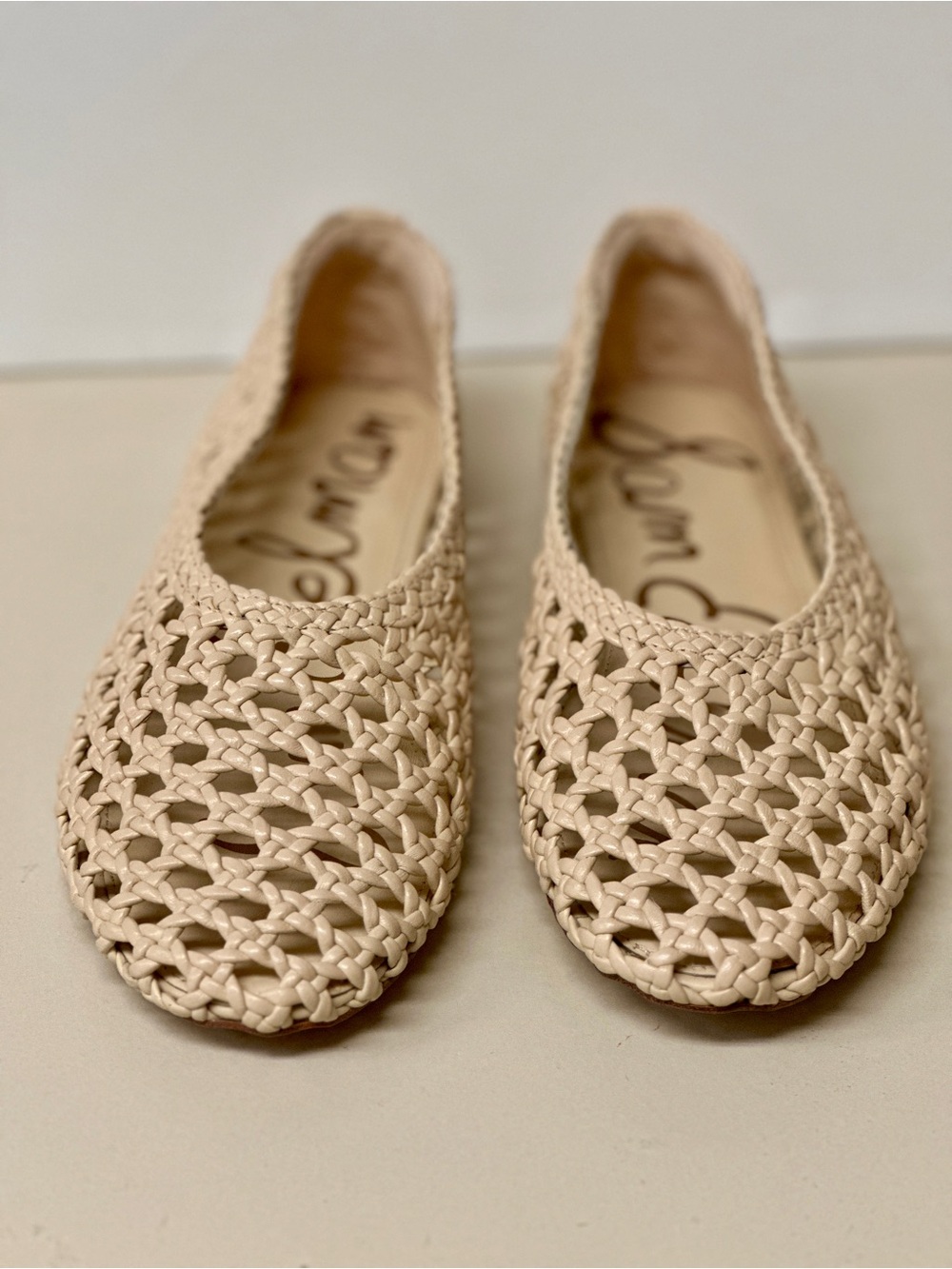 Sam Edelman Women’s Woven Ballet Flat in Beige
